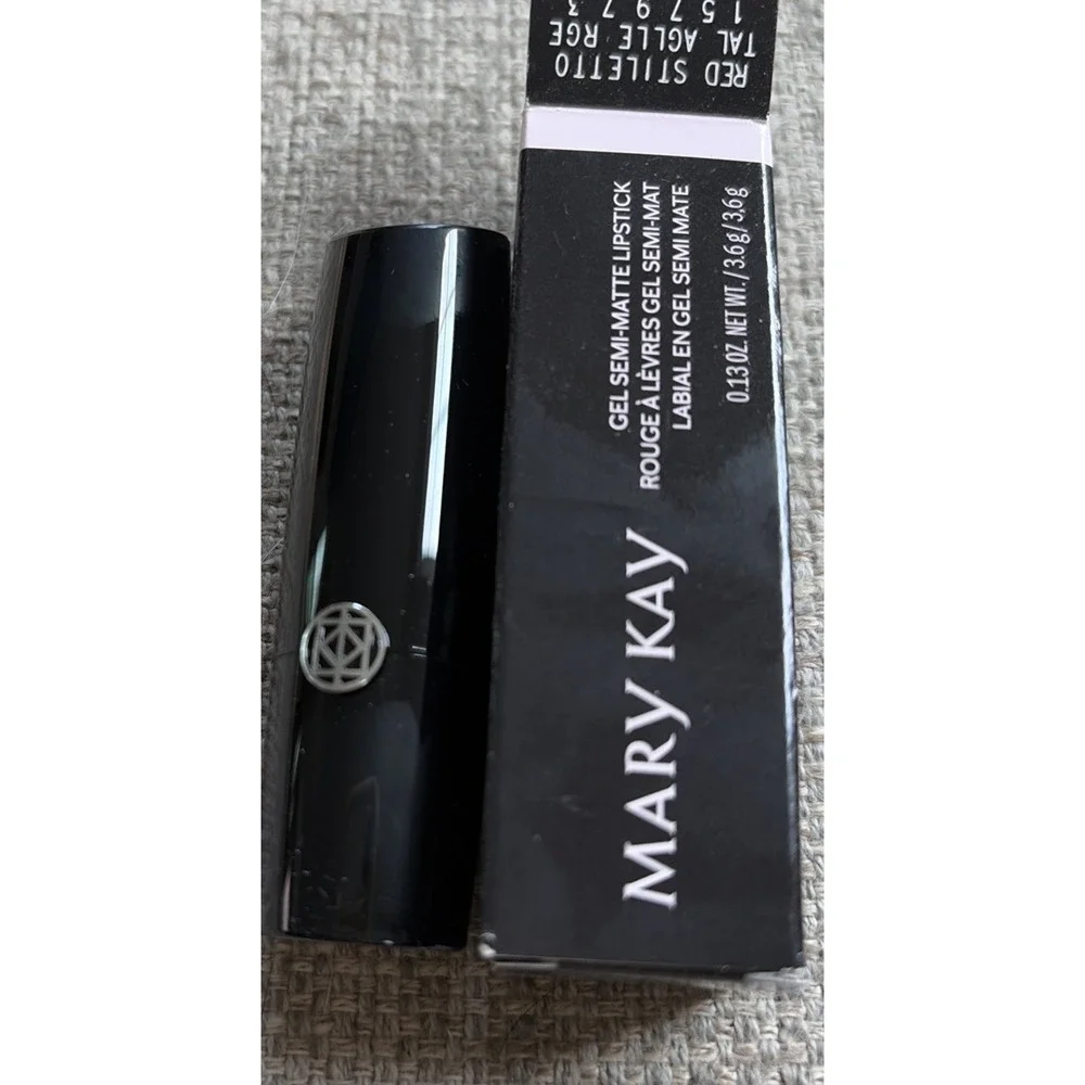 Mary Kay Gel Semi-Matte Lipstick Red Stiletto Full Size NEW Makeup Lippie